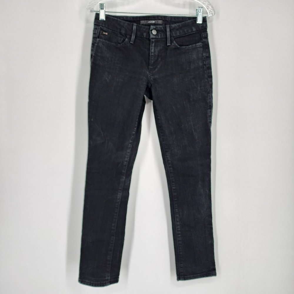 Joes Jeans Skinny 27 Morter Black Honey Rhinestone Pocket Cotton Stretch Denim